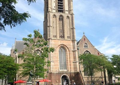 Het Grotekerkplein in Rotterdam is in 2017 ingericht als stadsparkje.